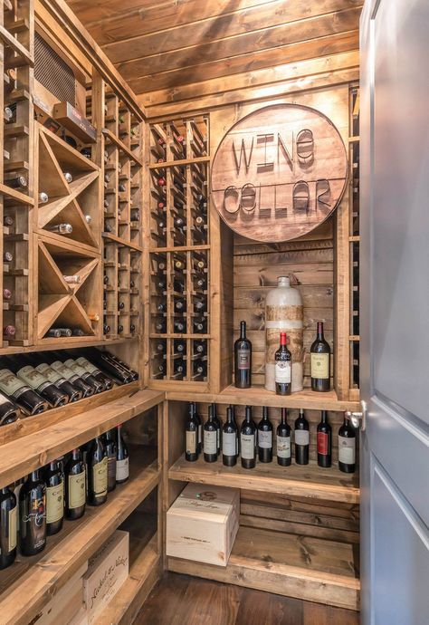 Wine Cellar Design Ideas | Pictures Designs & Ideas Wine Cellar Small, Wine Cellar Closet, Wine Cellar Ideas, Wine Room Design, Cellar Ideas, Bourbon Room, Wine Cellar Basement, Wine Closet, Home Bar Rooms