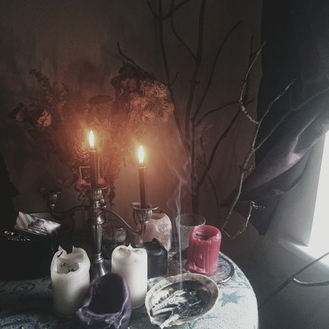 . Witch Bedrooms, Star Aesthetic, Witchcraft Candles, Witch Cottage, Goth Witch, Witch Candles, Pagan Rituals, Yennefer Of Vengerberg, Witches Altar