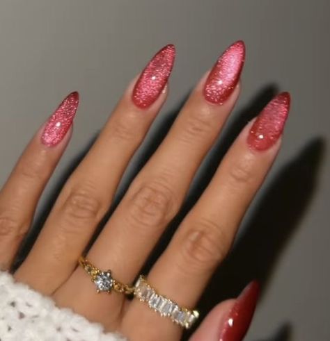 Pink Velvet Nails, Blush Pink Nails, Velvet Nails, Almond Acrylic Nails, Cat Eye Nails, Nail Jewelry, Homecoming Nails, Hot Nails, Girls Nails