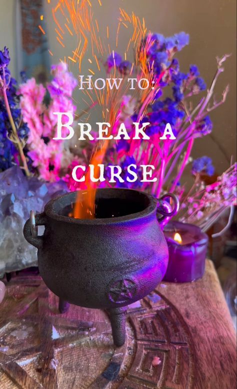 Break A Curse, Wicca Recipes, Witchcraft Spells For Beginners, Pagan Spirituality, Spells For Beginners, Witchcraft Books, Wiccan Magic, Witch Spirituality, Magic Spell Book