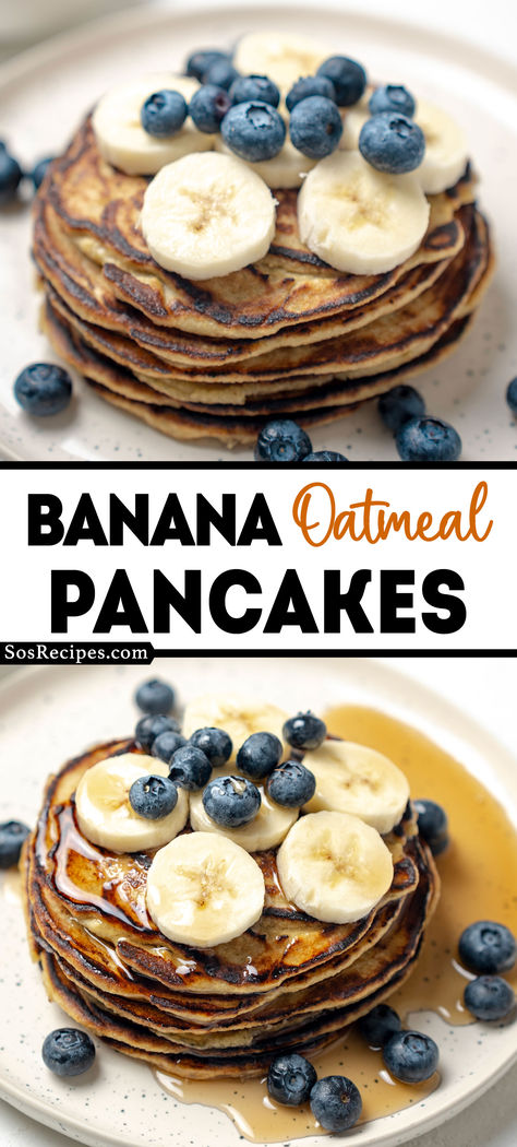 Looking for a quick and easy breakfast? These banana oatmeal pancakes are made with just three wholesome ingredients! If you’re after clean-eating options, you’ll love how simple and nutritious these are. You can also customize them with optional vanilla, cinnamon, or your favorite add-ins. Banana Oatmeal Pancakes Recipe, Healthy Banana Pancakes, Healthy Banana Oatmeal, Oatmeal Pancakes Healthy, Oatmeal Pancakes Recipe, Banana Oatmeal Pancakes, Oatmeal Pancakes, Healthy Banana, Banana Oats