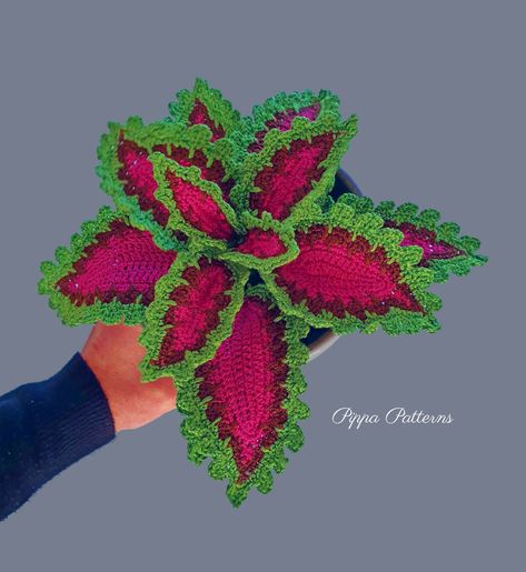 Coleus Plant, Watermelon Plant, Crochet Flowers Free Pattern, Crochet Plant, Tutorial Crochet, Crochet Fashion Patterns, Plant Pattern, Crochet Flower Patterns, Unique Crochet