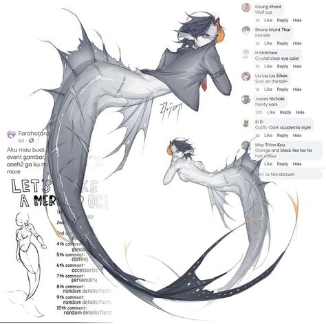 Mermaid Tail Poses, Dragon Tails Reference, Ocean Pose Reference, Anglerfish Character Design, Inverted Art Negative, Confused Pose Reference Drawing, Merfolk Drawing, Sebastian Solace X Oc, Sea Serpent Oc