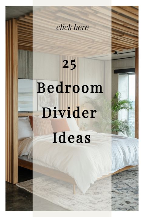 25 ideas for dividing a bedroom using creative designs. Splitting A Large Bedroom Into Two, Curtain As Partition, Upholstered Screen Room Divider, Shared Room Divider Ideas Kids, Ideas To Divide A Room, Diy Privacy Screen Indoor Room Dividers, Diy Divider Wall Partition Ideas, Aesthetic Room Divider, Wooden Partition Design Modern Wall Dividers