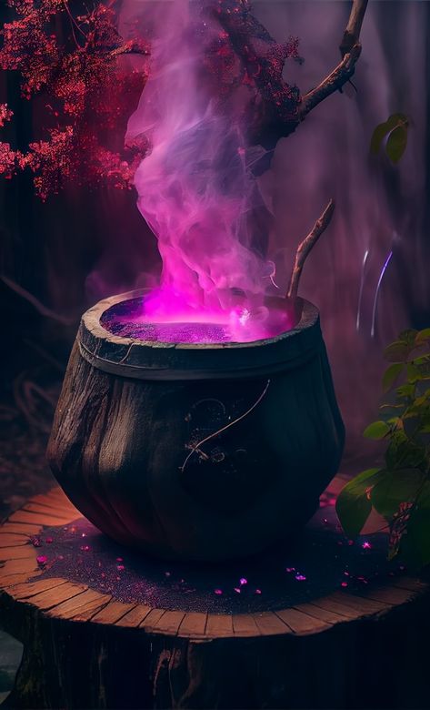 Cauldron Wallpaper, Witchy Halloween Wallpaper, Magic Cauldron, Baba Jaga, The Best Wallpapers, Best Wallpapers, Witchy Wallpaper, Halloween Artwork, Magic Aesthetic