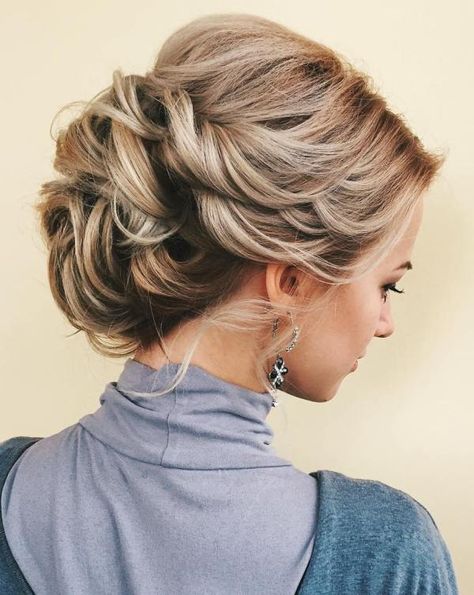 Loose Twisted Updo With A Bouffant Loose Updo, Twisted Updo, Peinados Recogidos, Wedding Guest Hairstyles, Trendy Wedding Hairstyles, Low Bun, Penteado Cabelo Curto, Wedding Updo, Wedding Hair And Makeup