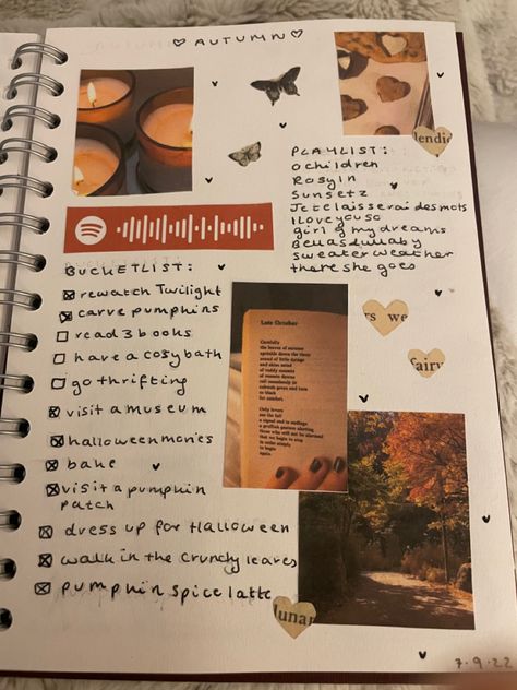 Autumn Journaling Aesthetic, Downtown Journal Ideas, Downtown Girl Journal Ideas, Girl Journaling Aesthetic, Autumn Journal Ideas, Gilmore Girls Bullet Journal, Downtown Journal, Downtown Girl Journal, Journal Book Aesthetic