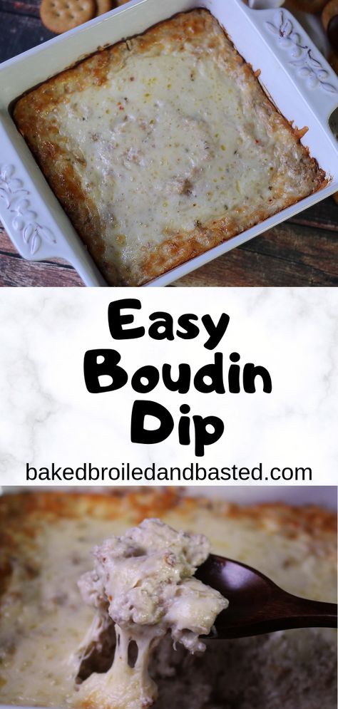 Louisiana Cajun Boudin Dip | Baked Broiled and Basted Boudin Dip Recipe, Boudin Dip, Haitian Recipes, Picnic Parties, Tailgating Food, King Cakes, Cookies Wedding, Picnic Recipes, Louisiana Cajun