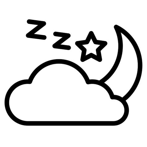 Sleeping Icon, Simple Images, Cloud Icon, Free Icon, Simple Image, Icon Font, Web Font, Free Svg, Vector Icons