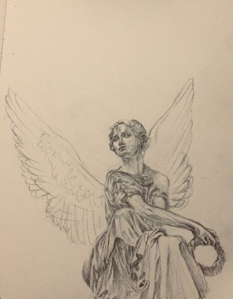 Nature Sketches Pencil, Drawing Angel, Angel Drawings, Peace Drawing, Angel Sketch, Classical Paintings, Art Assignments, An Old Soul, Angel Drawing