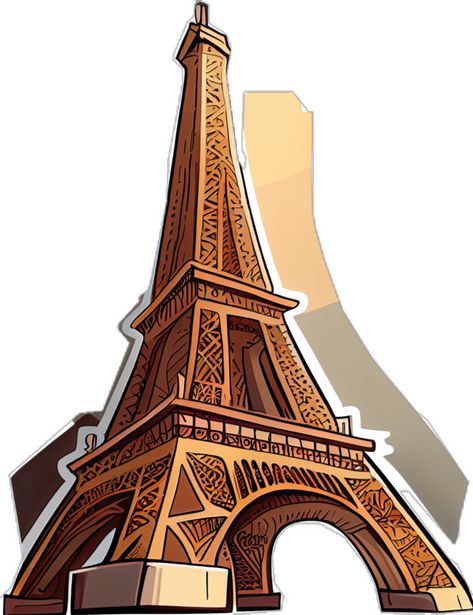 Eiffel Tower In Paris, Tower In Paris, The Cartoon, Paris Eiffel Tower, Cartoon Stickers, The Eiffel Tower, Paris France, Eiffel Tower, Royalty