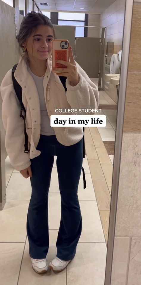 Cold Weather Class Outfits, College Cold Outfits, Going To Class Outfit College Winter, Winter Class Outfits College, Cute College Outfits Winter, Bryn Sato Outfits, College Outfits Class, Athletic Winter Outfits, Going To Class Outfit College