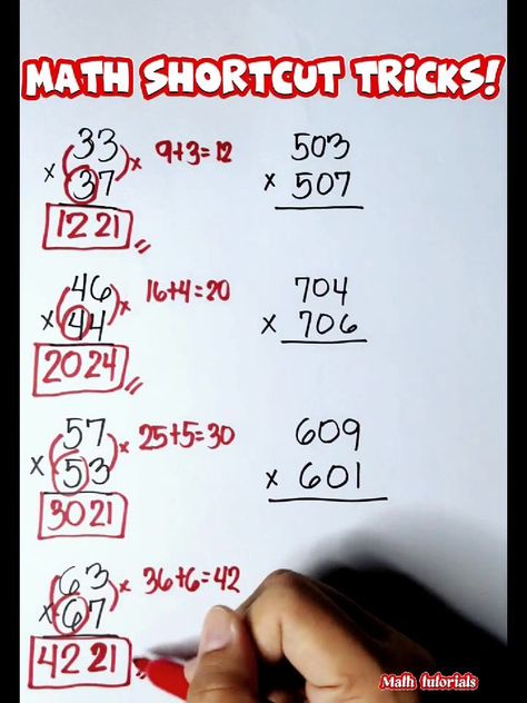 Math Shortcut Tricks || Multiplication❗ | Math Shortcut Tricks || Multiplication❗ #math #mathteachergon #mathtutorial #mathtricks | By Math Tutorials Maths Shortcut Tricks, Math Shortcuts, Vedic Maths, Multiplication Tricks, Incredible Nature, Math Tutorials, Math Help, Math Tricks, Photo Quotes