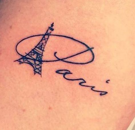 Paris Tattoo Small, Eiffel Tower Tattoo Small, Paris Tattoo Ideas, Paris Tattoos, Eiffel Tower Tattoo, France Tattoo, Second Tattoo, Paris Tattoo, P Tattoo