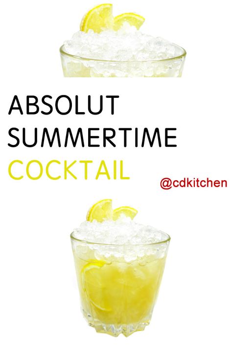 Absolut Citron Drinks Recipe, Summer Vodka Drinks, Shot Of Vodka, Tropical Drink Recipes, Absolut Citron, Vodka Mixes, Summertime Cocktail, Bubble Drink, Pudding Shots