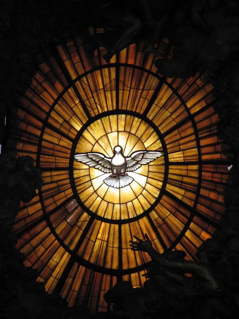 Stained Glass Window above the Altar at St. Peter's Basili… | Flickr Fruit Of The Spirit Games, Stained Glass Windows Church, Stained Glass Cookies, Stained Glass Church, Church Windows, Saint Esprit, Fruit Of The Spirit, The Holy Spirit, Catholic Art