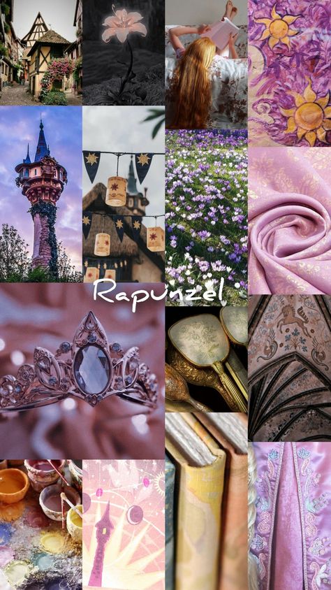 Tangled Aesthetic Wallpaper, Aesthetic Rapunzel, Wallpaper Collage Aesthetic, Rapunzel Eugene, Tangled Aesthetic, Tangled Wallpaper, Disney Princess Artwork, Wallpaper Iphone Disney Princess, Disney Princess Makeover