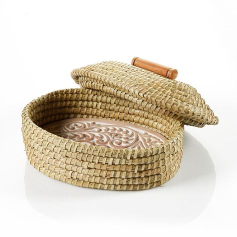 Bread Warmer Baskets | Fair Trade Winds Bread Chips, Bread Warmer, Handmade Bread, Reusable Gift Wrap, Grass Basket, Container Ideas, Baked Rolls, Dinner Bread, Bread Baker