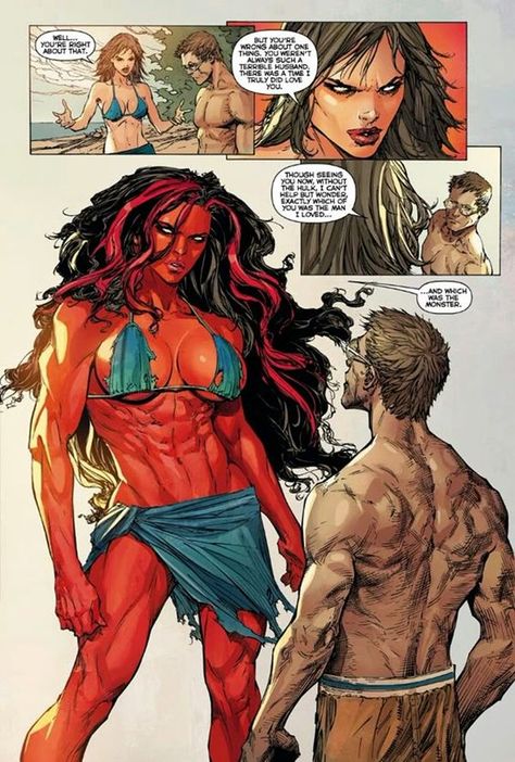 Red She Hulk, Hulk Art, Hulk Comic, Univers Dc, Marvel Characters Art, Comic Book Panels, Hulk Marvel, Bd Comics, Marvel Comic Universe