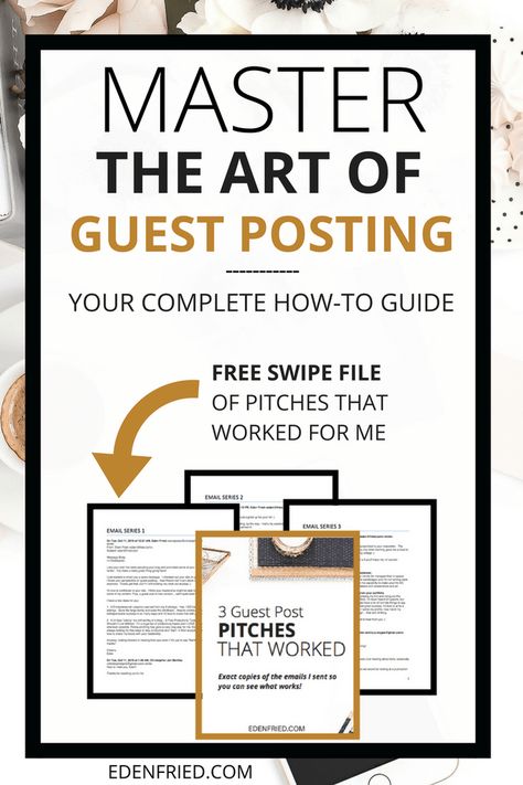 How To Guest Post Like a Total Pro. Guest Blog. Guest blog post pitch. Guest post pitch. - EdenFried.com Write Better, Blog Business, Beginner Blogger, Blog Strategy, Blogging 101, Blog Topics, Guest Blogging, Blogging Advice, Blog Content