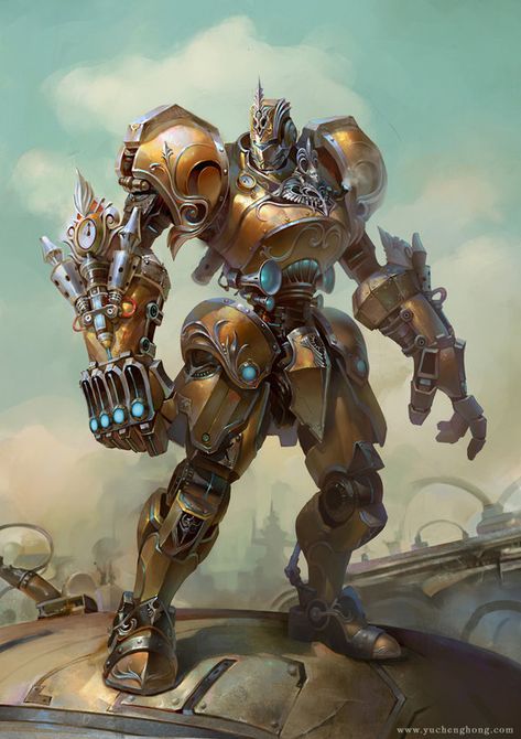 Steampunk Protoss - Album on Imgur Steampunk Robots, Arte Robot, Game Illustration, Giant Robots, Robots Concept, Steampunk Art, Robot Concept Art, A Robot, Electronics Design