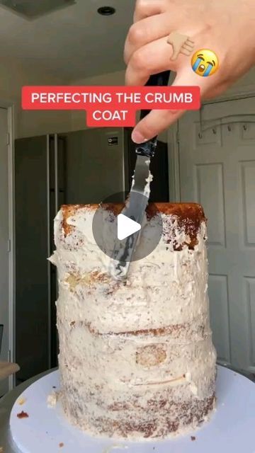 Pastry Paradise on Instagram: "See bio for more baking   Step 1: Mastering the art of the crumb coat - a crucial first layer for flawless frosting!  #baking #bakinglove #cakes #reels" Crumb Coat Cake, Crumb Coating A Cake, Crumb Coat, Cake Videos, Let Them Eat Cake, Eat Cake, Frosting, Pastry, Paradise