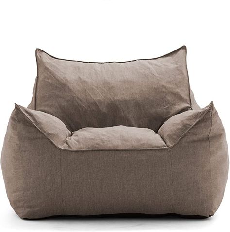 Amazon.com: Big Joe Lux Imperial Lounger in Union, Gray: Furniture & Decor Beanbag Sofa, Cool Bean Bags, Lazy Chair, Bean Bag Cover, Velvet Lounge Chair, Affordable House Plans, Floor Sofa, Bean Bag Covers, Cover Gray