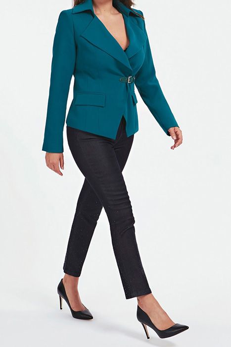 Dark Teal Blazer Outfit, Dark Teal Top Outfit, Teal Top Outfit, Teal Blazer Outfit, Teal Blazer, Professional Outfits Women, Women Blazer, Teal Top, Top Outfit