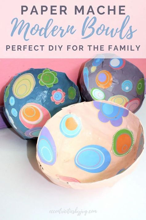 Paper Mache Bowls Design, Paper Mache Bowls Diy, Paper Mache Projects For Kids, Easy Paper Mache Projects, Camp Fits, Paper Mache Crafts For Kids, Modern Bowls, Paper Plate Animals, Flowers At Home