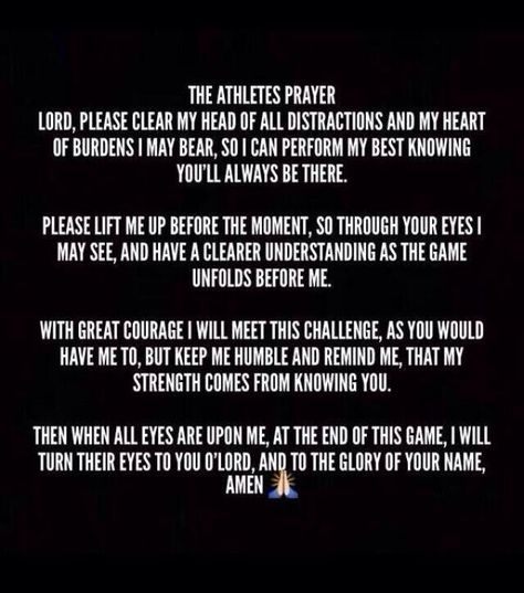 #pregame #prayers Football Prayer, Athletes Prayer, Pre Game, Volleyball Games, Volleyball Quotes, Game Quotes, Basketball Quotes, Soccer Life, Hit The Gym