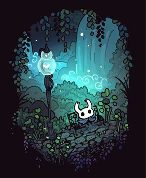 Hollow Knight Greenpath Art, Video Game Illustration Art, Cysketch Twitter, Cheryl Cysketch, Hollow Knight Greenpath, Hollow Knight Art, Yuumei Art, Happy 4th Anniversary, Hollow Night