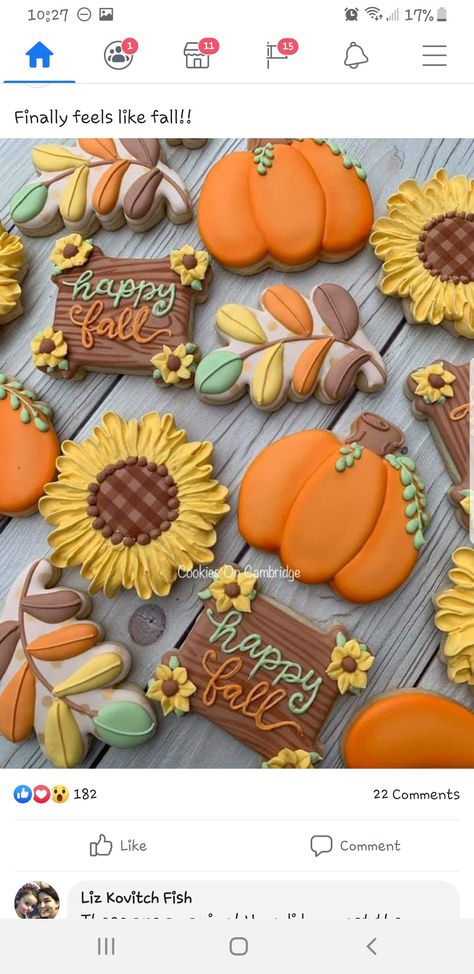 Thanksgiving Cookies Decorated, Pumpkin Cookies Decorated, Thanksgiving Turkey Cookies, Fall Decorated Cookies, Sunflower Cookies, Flooding Cookies, Pumpkin Sugar Cookies, Turkey Cookies, Sugar Cookie Royal Icing