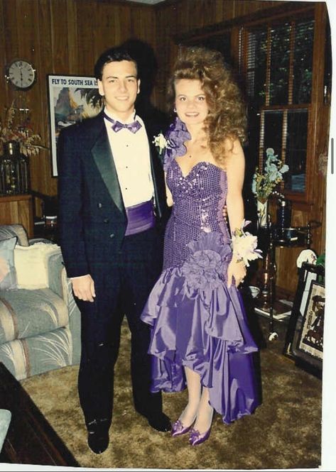 80 Prom Dresses 1980s, 80s Formal Fashion, 80s Prom Queen, 80s Prom Theme, 90s Prom Party, Tacky Prom, Prom 80s, 1980s Makeup And Hair, Queer Prom