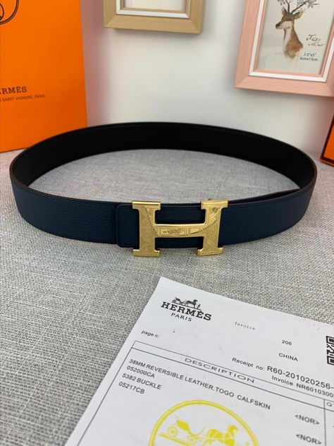 AAA High Quality Hermes Double Sided Belt with 'H' Buckle 38mm for Men Gifts, We wholesale and retail supper AAA quality replica belts. Free Airmail Shipping to Worldwide. Money Fashion, Hermes Belt, Men Gifts, Blue And Black, Old Money, Mens Gifts, Belts, Double Sided, Buckle