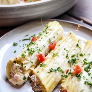 Crab Manicotti Recipe, Seafood Manicotti Recipe, Stuffed Manicotti Recipe, Meat Manicotti, Meat And Three, Bean Taquitos, Backyard Bohemian, Manicotti Pasta, Stuffed Manicotti