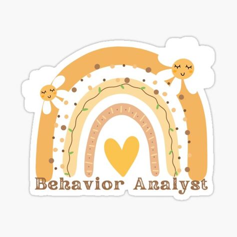 " Behavior Analyst - Applied Behavior Analysis - ABA - Behavioral therapy - Floral Rainbow" Sticker for Sale by FlashbulbART | Redbubble Behavior Is Communication, Floral Rainbow, Applied Behavior Analysis, Behavior Analyst, Behavior Analysis, Rainbow Stickers, Behavioral Therapy, Rainbow Design, Trending Topics