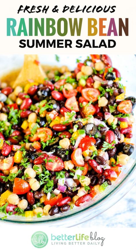 Vegan Dense Bean Salad, Bean Dense Salad, Mthfr Recipes, Marinated Salads, Dense Bean Salad Recipes, Dense Bean Salad, Prediabetic Meals, Summer Bean Salad, Inflammatory Meals