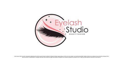 Logo Eyelash Extensions Design, Eyelash Extensions Design, Logo Eyelash Extensions, Eyelash Extension Logo, Eyelash Studio, Art Deco Logo, Eyelash Logo, Extension Designs, Beauty Logo Design