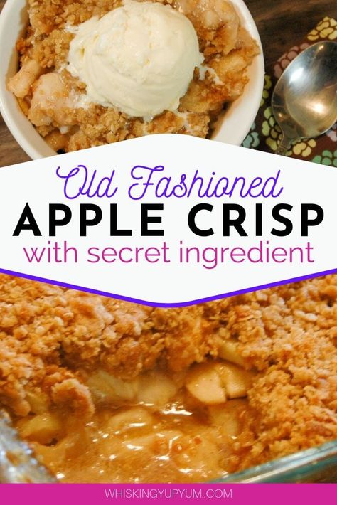 Quick and easy apple crisp recipe | Easy apple crisp recipe | Traditional apple crisp | Old fashioned apple crisp | Favorite fall desserts | Fall bakes | Best apple crisp recipe | Apple crisp healthy easy Apple Crisp Healthy, Apple Crisp Recipe Easy, Old Fashioned Apple Crisp, Desserts Fall, Apple Crisp Topping, Best Apple Crisp Recipe, Easy Apple Crisp, Healthy Apple Crisp, Best Apple Crisp