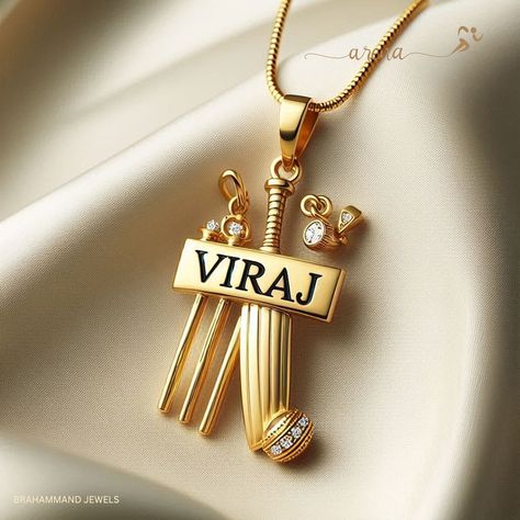 Celebrate your love for cricket with our unique, personalized name pendants! Crafted for true fans, these pendants blend elegance and sporty charm, letting you wear your passion around your neck. Whether you’re at the stadium or out with friends, showcase your cricket spirit in style. 🏏✨ #CricketLove #CustomJewelry #CricketLife #NamePendant #SportyChic #jewellery #personalisedjewellery #ipl Alphabet Pendent Design, Krishna Pendent Gold, Krishna Gold Pandent, Radha Krishna Jewellery Pendants, Radha Krishna Pendant Gold For Women, Anklet Designs, Sporty Chic, Personalized Jewelry, Custom Jewelry