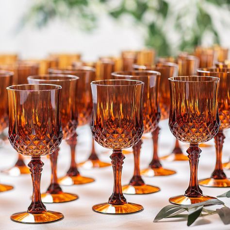 PRICES MAY VARY. These plastic wine glasses are perfect for any large occassion or elegant event. Material: Plastic. (48 pc./unit) Size: 6 3/4" 8 oz. Plastic. 6-3/4" 8 oz. These plastic wine glasses are perfect for any large occassion or elegant event. Material: Plastic. (48 pc./unit) Size: 6 3/4" 8 oz. Plastic Wine Glasses, Catering Supplies, Orange Wedding, October Wedding, Wedding Mood, Large Weddings, Backyard Wedding, Decoration Table, Wedding Shower