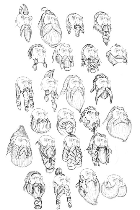 fantasy dwarven relief | Dwarf sketches Beard Drawing, 얼굴 드로잉, Viking Beard, 얼굴 그리기, Anatomy Drawing, Poses References, Head Shapes, Cartoon Character Design, Character Design References