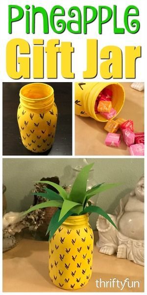 Pineapple Crafts For Kids, Cute Small Gifts For Friends, Pineapple Craft, Christmas Luau, Pineapple Centerpiece, Pineapple Crafts, Gift Jars, Diy Pineapple, Pineapple Theme