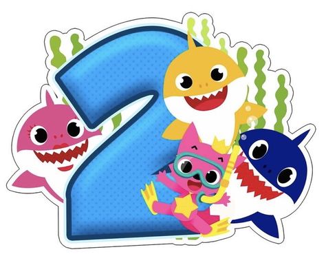 Baby Shark Theme Birthday, Printable Cake Toppers, Shark Themed Birthday, Shark Baby Shower, Baby Shark Party, Photo Cake Topper, Shark Themed Birthday Party, Shark Decor, Cars Birthday Invitations