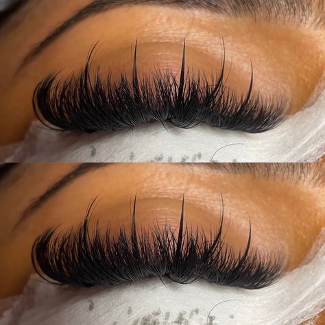 Volume Lash With Spikes, Spikey Lash Set, Volume Spikes Lash Extensions, Volume Lashes With Spikes, Cat Eye With Spikes Lashes, Spikey Lash Extensions, Lash Extensions Spikes, Spiky Lash Extensions, Spikes Lash Extensions