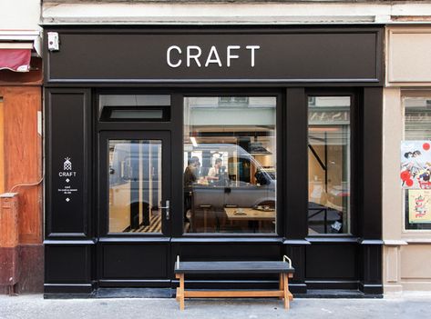 Café Craft by POOL in Paris, France | Yatzer Restaurant Facade, Display Visual Merchandising, Clockwork Angel, Pinterest Design, Interior Vintage, Shop Front Signage, Shop House Ideas, Cheese Shop, Casas Coloniales