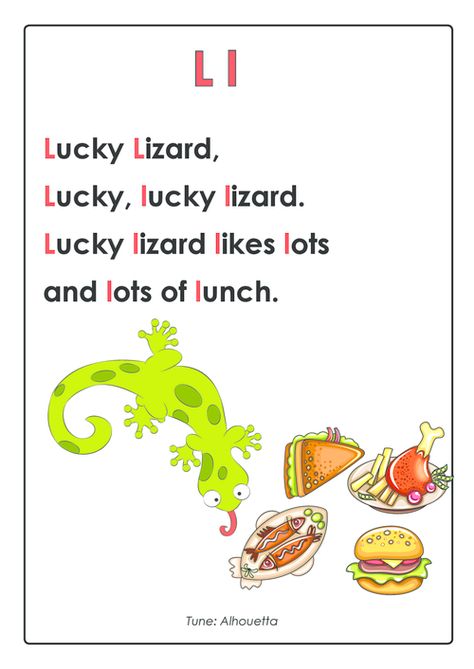 Learn to love learning with this fun and free letters of the alphabet rhyme! Each letter has it’s own rhyme, this helps Letter L Songs For Preschool, Alphabet Poems For Each Letter Free, Alphabet Poems For Each Letter, Letter L Song, Alphabet Rhymes, Letter Poems, Alliteration Poems, Alphabet Poem, Abc Printable