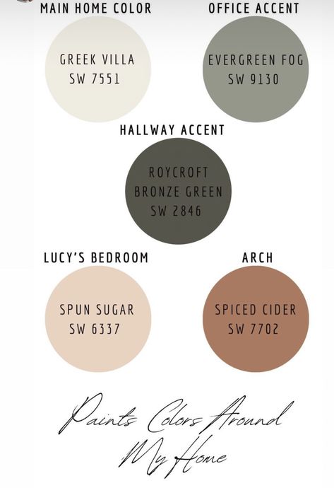 While House Paint Scheme Colour Palettes, Behr Color Palette For Home 2023, Boho Farmhouse Paint Colors Sherwin Williams, Mid Century Boho Paint Colors, Airbnb Color Scheme, Cozy Home Color Schemes, Cozy Farmhouse Color Palette, Rustic Interior Color Schemes, Scandanavian Interiors Paint Colors