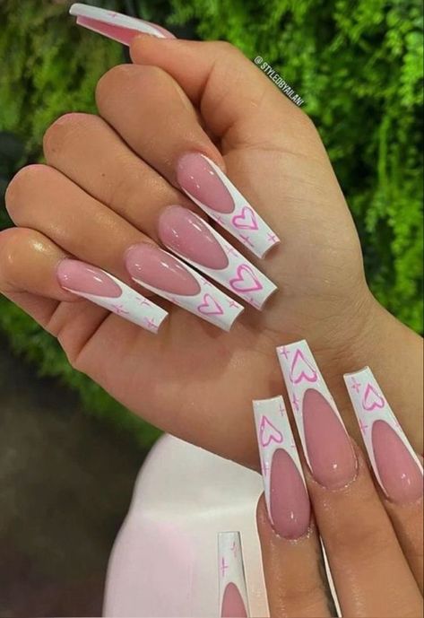 12+ Pretty Pink Press on Nail Designs | Aesthetic Barbie Inspired Pink Acrylic Nails Cute Long Acrylic Nails, Pink Nails Design Ideas, Set Nails, Acrylic Nails Coffin Pink, Long Square Acrylic Nails, Coffin Nails Long, Nails 2023, Acrylic Nails Coffin Short, Pink Acrylic Nails