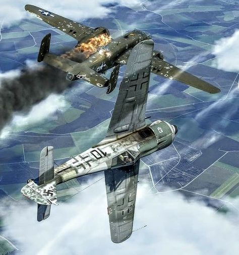 Air Force Pictures, Wwii Plane Art, Ww2 Fighter Planes, Luftwaffe Planes, Ww2 Vehicles, Ww2 Art, Plane Art, Fw 190, Wwii Fighter Planes